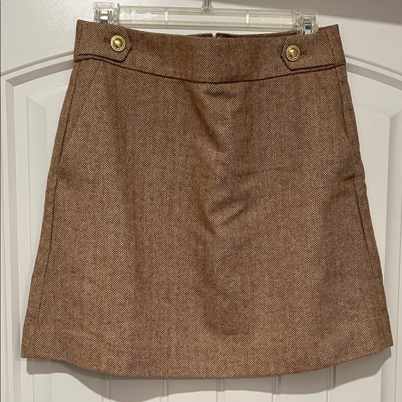 J. Crew Dresses & Skirts - J. Crew Brown Herringbone Mini Skirt